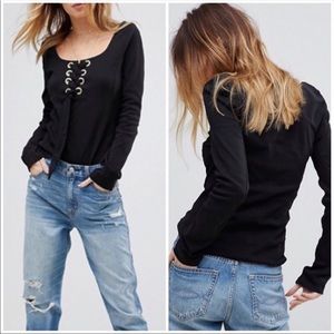 *SOLD* NWT Free People Lace Up top